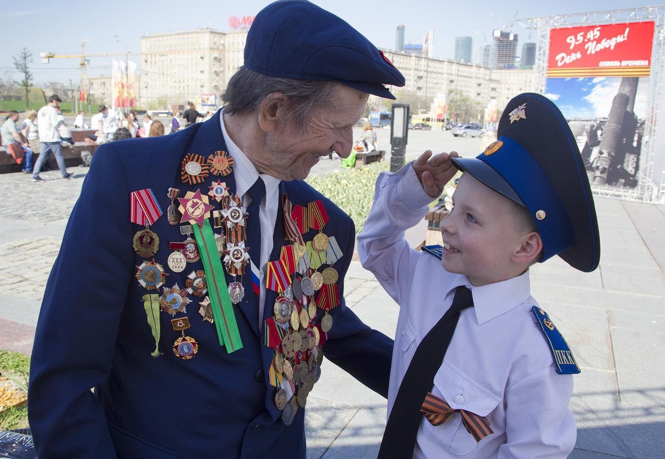 Фото детей и ветеранов вов