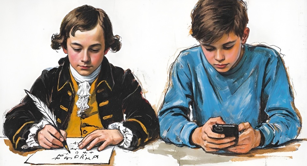 Между пером и смартфоном: подросток XIX и XXI века