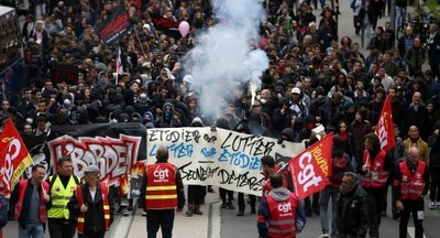 10 октября во Франции прошла забастовка бюджетников